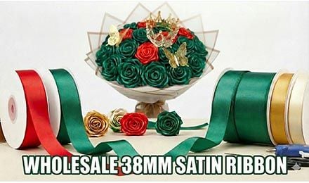Wholesale 38mm Satin Ribbon for Eternal Roses: Shiny, Matte & Custom Colors