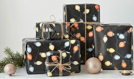 Brighten Your Holidays with Christmas Lights Wrapping Paper Options