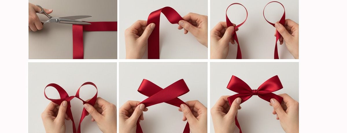 make a bow from ribbon