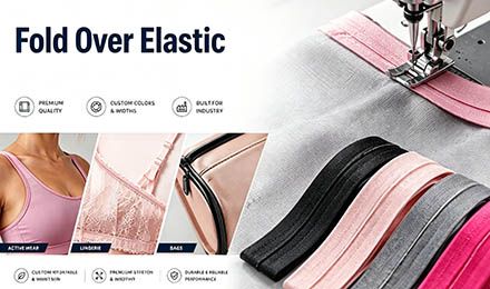 Fold Over Elastic (FOE) for Lingerie, Activewear & Bag Manufacturing