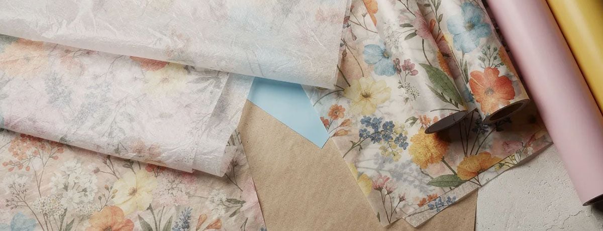 flower wrapping paper wholesale